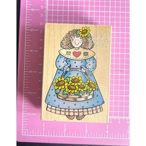 Stamp Wood - Sunflower Girl